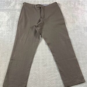 Sid Mashburn Men’s Seersucker Pants 34x26 Brown Slim Fit Office Workwear
